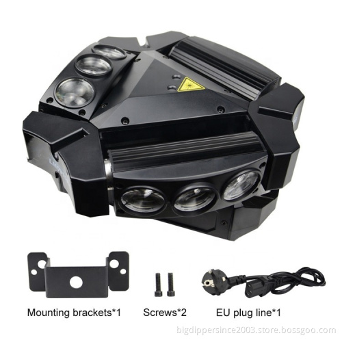 BigDipper Spider Moving Head Light, LM0910RGB, 9 X 10W RGBW 19/51 Channels DMX-512 for bar dj light stage light